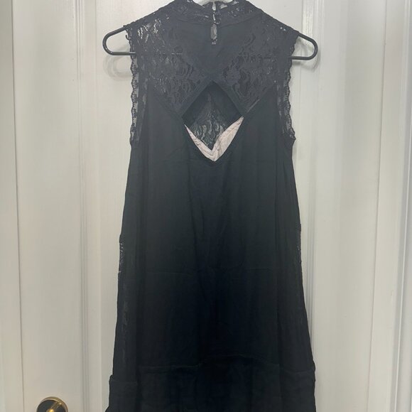 Gentle Fawn Black Lace Tunic Dress All Saints Style Size Small - Picture 4 of 4